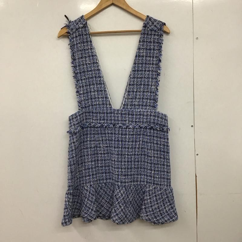 ザラ ZARA ジャンパースカート ジャンパースカート L チェック マルチカラー / マルチカラー /  レディース USED 古着 中古 10146972