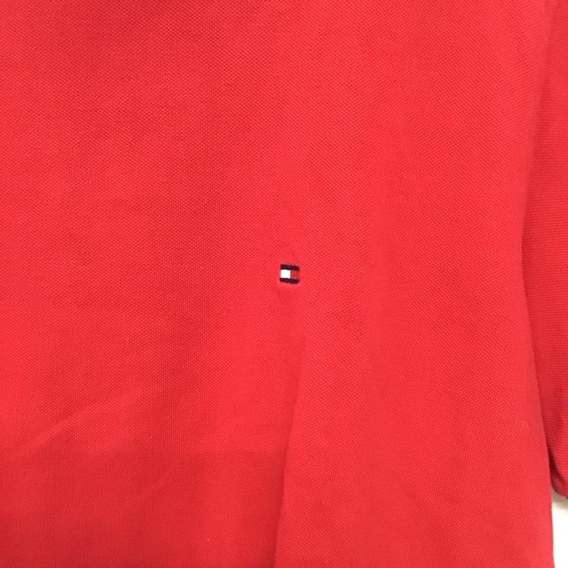 トミーヒルフィガー TOMMY HILFIGER Tシャツ 半袖 半袖カットソー プリントTシャツ クルーネックカットソー L ロゴ、文字 赤 / レッド /  メンズ USED 古着 中古 10148748