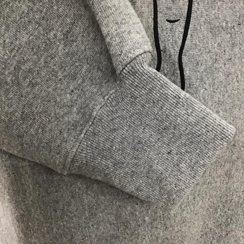 古着 USED トレーナー 長袖 スウェット 裏起毛 MORI ARTWORKS コラボ SAUNA goleador L プリント 灰 / グレー /  メンズ USED 古着 中古 10123270