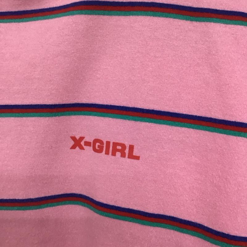 エックスガール X-girl Tシャツ 半袖 05181301 ボーダービッグTシャツ 2 ボーダー柄 マルチカラー / マルチカラー /  レディース USED 古着 中古 10133692
