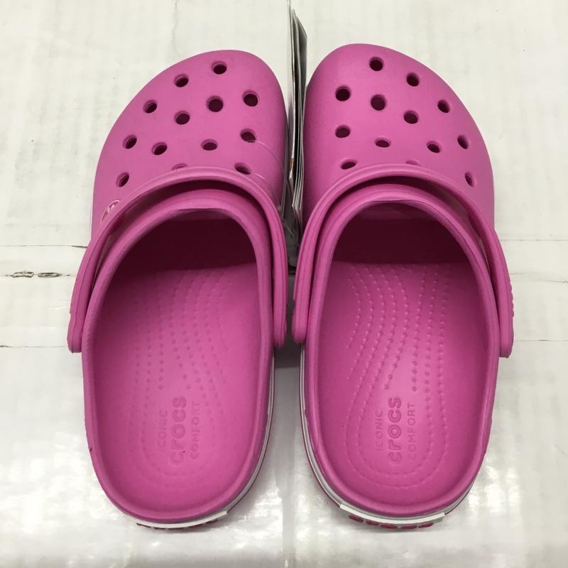 クロックス crocs シューズ シューズ crocbamd clog k 18.5cm 18.5cm 無地 桃 / ピンク /  ガールズ USED 古着 中古 10122297