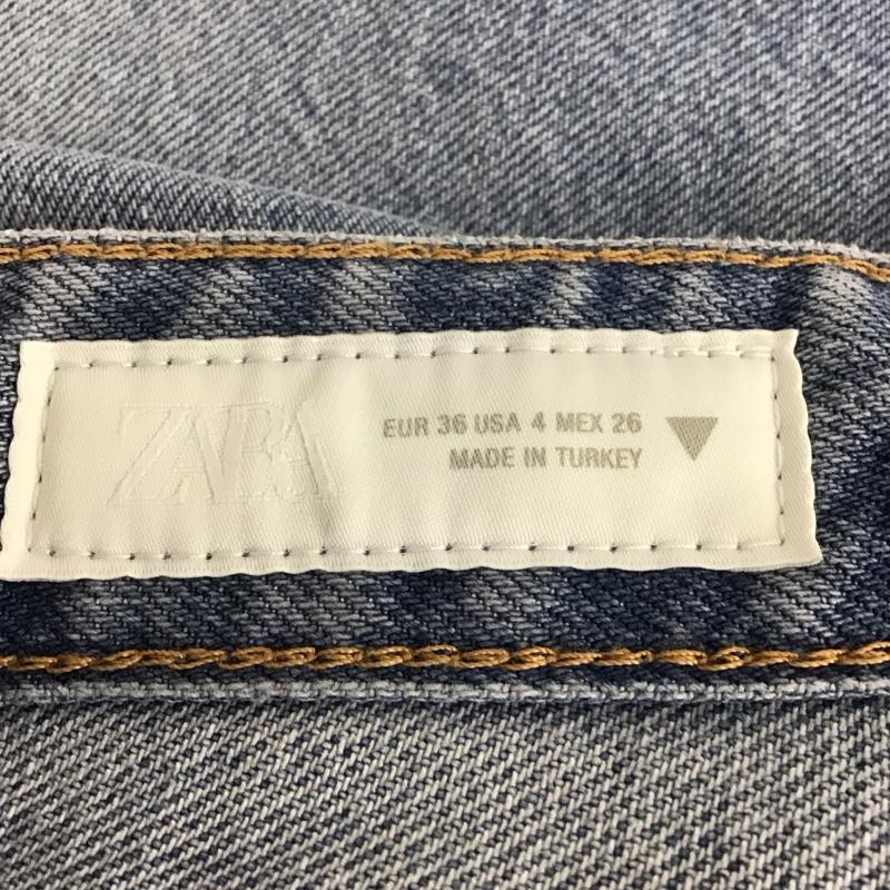 ザラ ZARA パンツ デニム、ジーンズ 36 無地 水色 / ライトブルー /  レディース USED 古着 中古 10140243