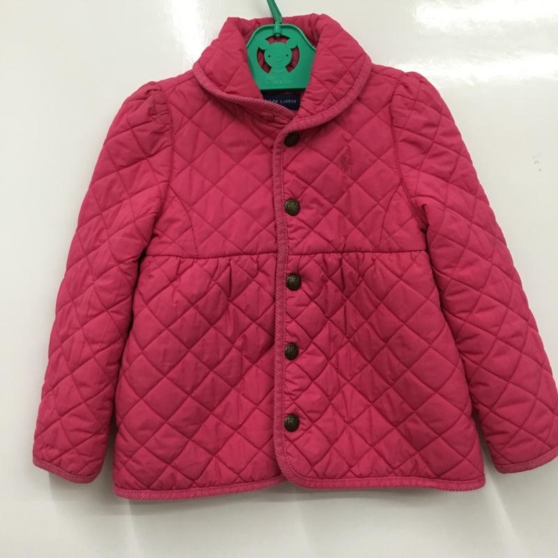 ラルフローレン RALPHLAUREN ジャケット、上着 ジャケット、ブレザー 長袖ジャケット カラージャケット ロングコート フレア 5 ロゴ、文字 桃 / ピンク /  ガールズ USED 古着 中古 10116541