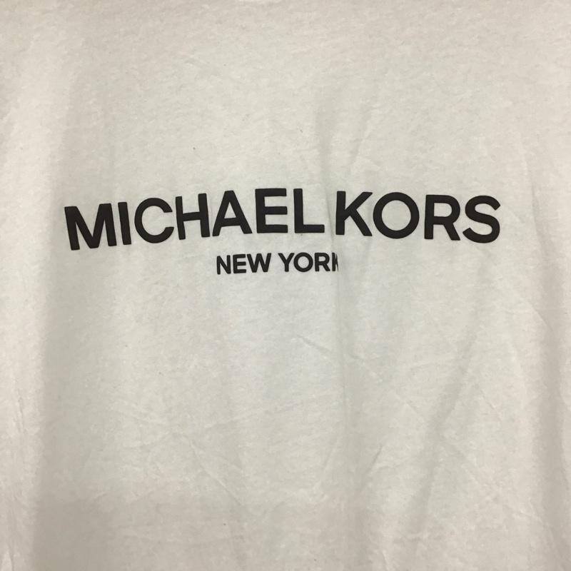 マイケルコース MICHAEL KORS Tシャツ 半袖 半袖カットソー プリントTシャツ クルーネックカットソー XS ロゴ、文字 白 / ホワイト /  メンズ USED 古着 中古 10133254