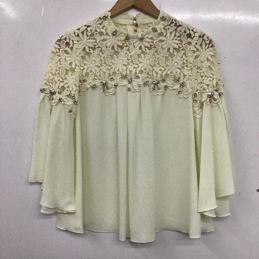 リリー ブラウン Lily Brown シャツ、ブラウス 七分袖 FREE 無地 白 / ホワイト /  レディース USED 古着 中古 10138018
