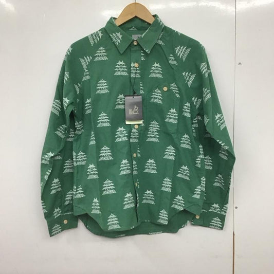 ゴースローキャラバン go slow caravan シャツ、ブラウス 長袖 長袖シャツ プリントシャツ カラーシャツ 1 プリント 緑 / グリーン /  メンズ USED 古着 中古 10147541