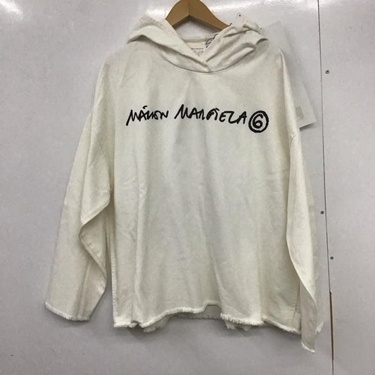 エムエム 6 メゾン マルタン マルジェラ MM6 Maison Martin Margiela パーカー 長袖 S62NC0066 S ロゴ、文字 X プリント 白 / ホワイト /  レディース USED 古着 中古 10133462