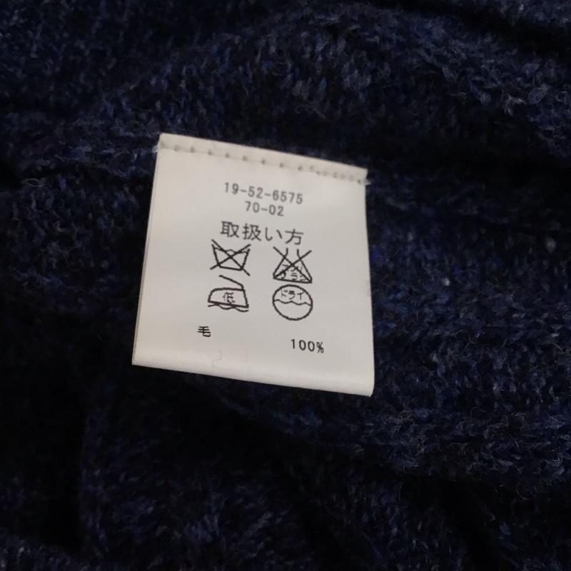 ブルックスブラザーズ BROOKS BROTHERS ニット、セーター 長袖 長袖ニット 長袖カットソー リブニット セーター ジップアップネック M 総柄 紺 / ネイビー /  メンズ USED 古着 中古 10111127