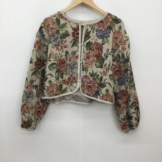 レトロガール RETRO GIRL ジャケット、上着 ジャケット、ブレザー 34 花柄 ベージュ / ベージュ /  レディース USED 古着 中古 10137532