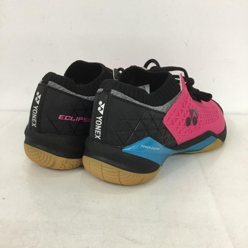 ヨネックス YONEX スニーカー スニーカー バドミントン シューズ パワークッション エクリプションZ 24.5cm 24.5cm ロゴ、文字 黒 / ブラック / X 桃 / ピンク / X 青 / ブルー /  レディース USED 古着 中古 10142461