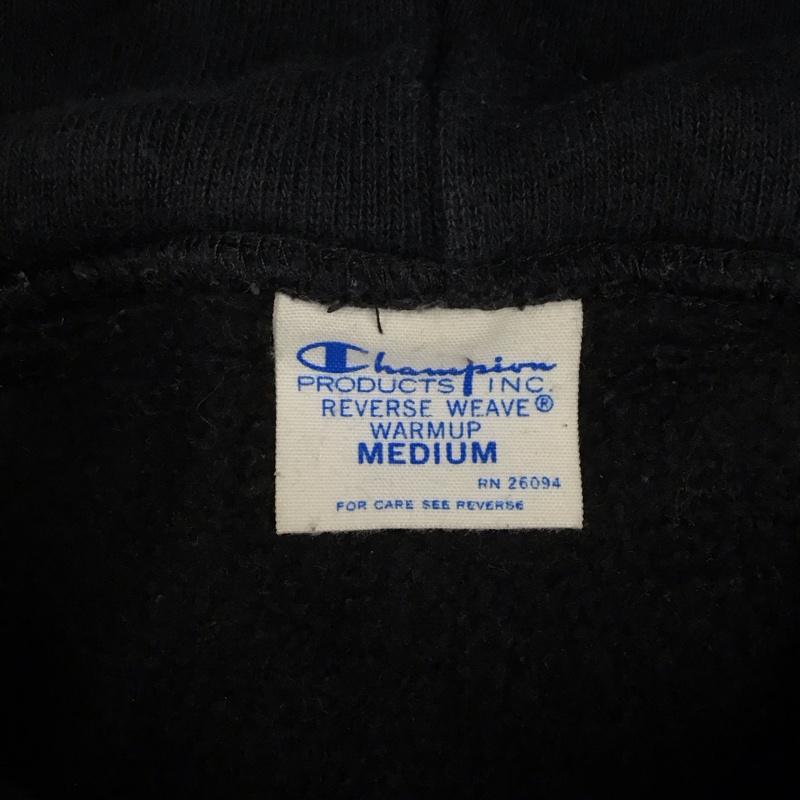 チャンピオン Champion パーカー 長袖 フーディー M 無地 黒 / ブラック /  メンズ USED 古着 中古 10123395