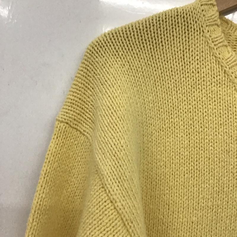 ポロバイラルフローレン Polo by RALPH LAUREN ニット、セーター 長袖 長袖ニットカットソー クルーネック セーター ロゴ、文字 黄 / イエロー /  メンズ USED 古着 中古 10148199