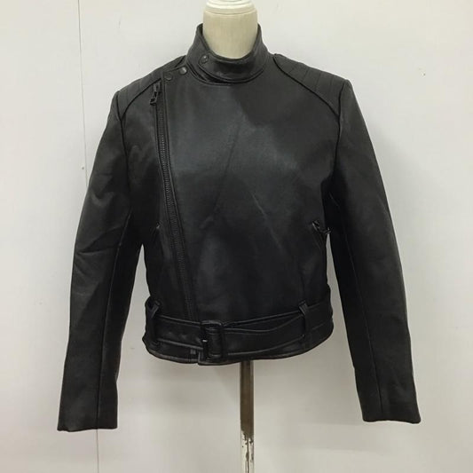 ユニクロ UNIQLO ジャケット、上着 ライダース XL 無地 黒 / ブラック /  レディース USED 古着 中古 10126644