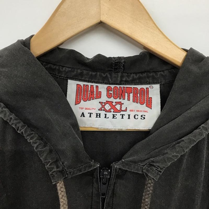 古着 USED パーカー 長袖 ジップアップパーカー 長袖パーカー カジュアルジャケット XXL ロゴ、文字 ダークグレー / ダークグレー /  メンズ USED 古着 中古 10148133