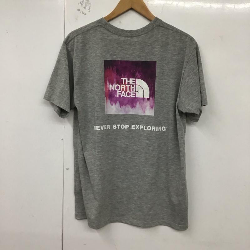 ザノースフェイス THE NORTH FACE Tシャツ 半袖 nt81702z Tシャツ 半袖カットソー プリントTシャツ L ロゴ、文字 灰 / グレー /  メンズ USED 古着 中古 10128639