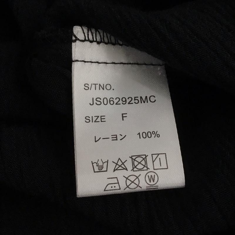 ジーナシス JEANASIS シャツ、ブラウス 七分袖 FREE 無地 黒 / ブラック /  レディース USED 古着 中古 10148418