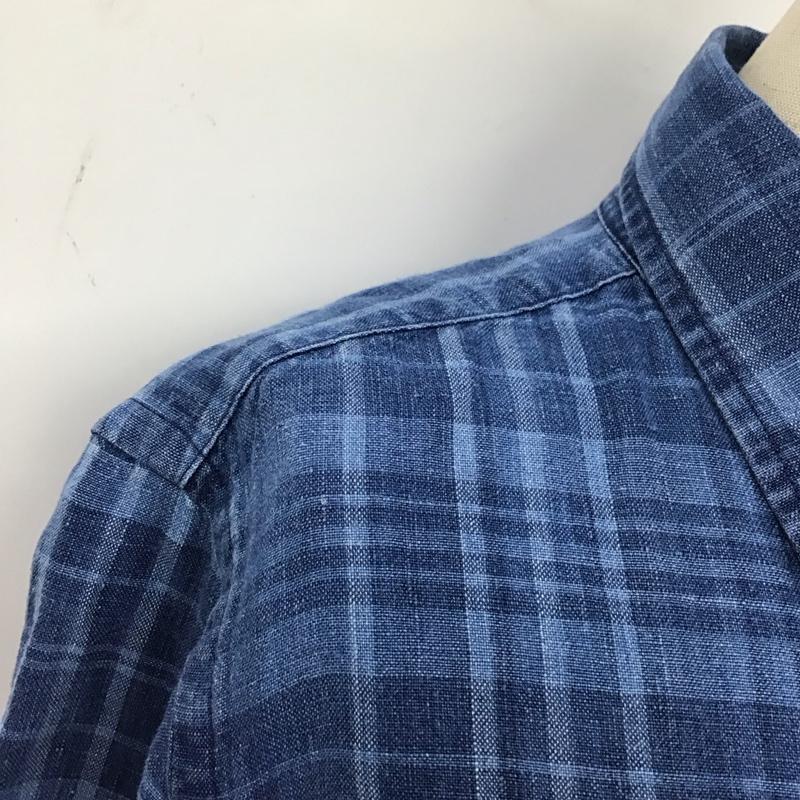 ラルフローレン RALPHLAUREN シャツ、ブラウス 長袖 長袖シャツ チェックシャツ ボタンダウンシャツ XS プリント インディゴ / インディゴ /  メンズ USED 古着 中古 10115963
