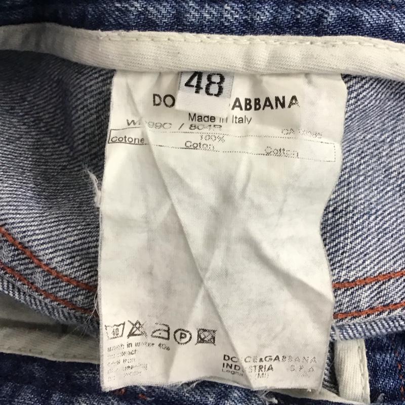ドルチェアンドガッバーナ DOLCE&GABBANA パンツ デニム、ジーンズ デニムパンツ スリムパンツ カジュアルパンツ 48 無地 インディゴ / インディゴ /  メンズ USED 古着 中古 10141254