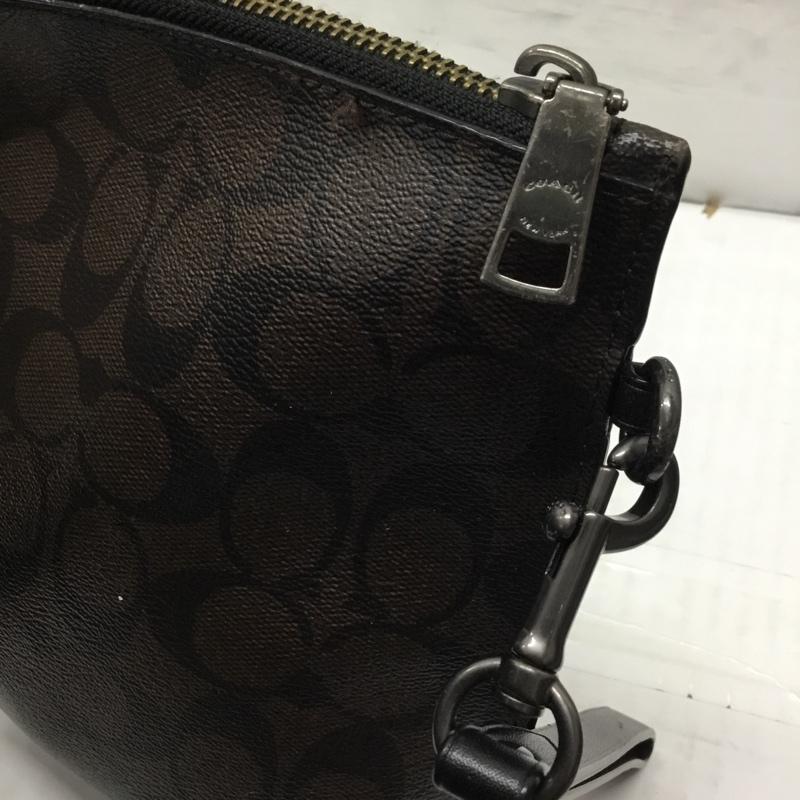 コーチ COACH セカンドバッグ セカンドバッグ F29508 クラッチバッグ シグネチャー 総柄 ダークブラウン / ダークブラウン / X 黒 / ブラック /  メンズ USED 古着 中古 10118916