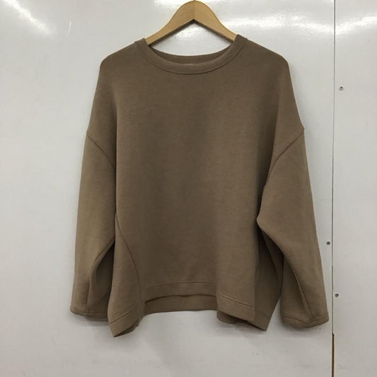 アズールバイマウジー AZUL BY MOUSSY トレーナー 長袖 250DAA80-231H SLEEVE TUCK SWEAT TOPS M 無地 茶 / ブラウン /  レディース USED 古着 中古 10130193