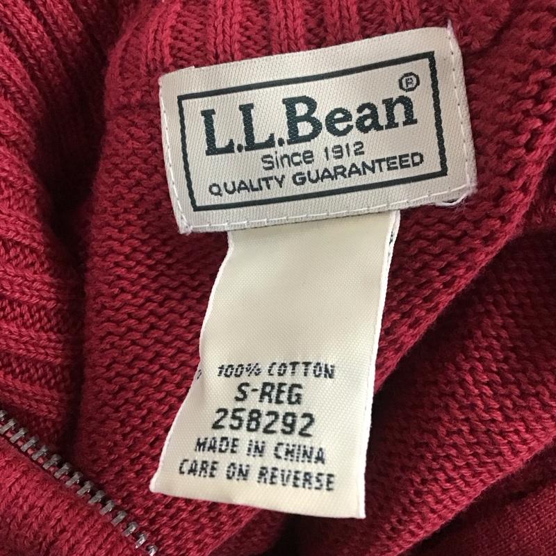 エルエルビーン L.L.Bean ニット、セーター 長袖 長袖ニットカットソー ジップアップニットジャケット アウター S 無地 えんじ / ワインレッド /  メンズ USED 古着 中古 10111134