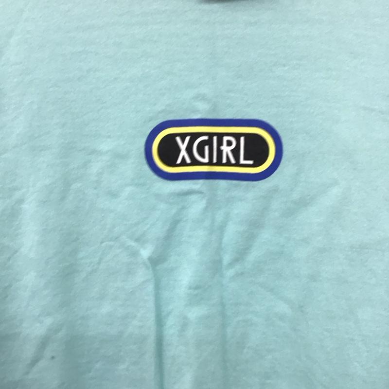 エックスガール X-girl Tシャツ 半袖 2 プリント 水色 / ライトブルー /  レディース USED 古着 中古 10146757