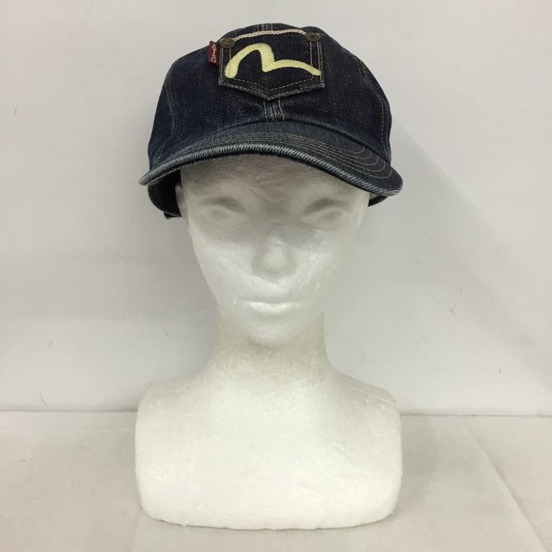 エヴィス EVISU 帽子 キャップ デニムキャップ ポケット ワンポイント 青 / ブルー /  メンズ USED 古着 中古 10148870