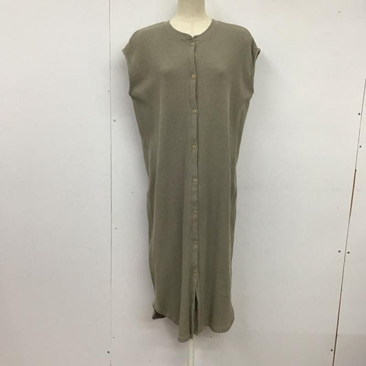 フリークスストア FREAK S STORE ワンピース ロングスカート 192-31106 ノースリーブ リブ 前後着 2WAY FREE 無地 カーキ / カーキ /  レディース USED 古着 中古 10133446