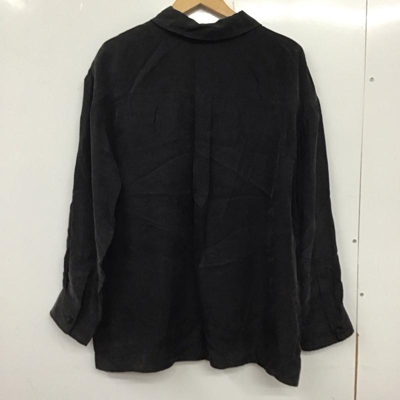 ジーナシス JEANASIS シャツ、ブラウス 長袖 JS063551MC FREE 無地 黒 / ブラック /  レディース USED 古着 中古 10134590