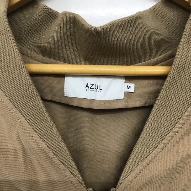 アズールバイマウジー AZUL BY MOUSSY ジャケット、上着 ジャケット、ブレザー 250DSM30-085C COLLARLESS ZIP BLOUSON カラーレスジップブルゾン M 無地 茶 / ブラウン /  レディース USED 古着 中古 10142763