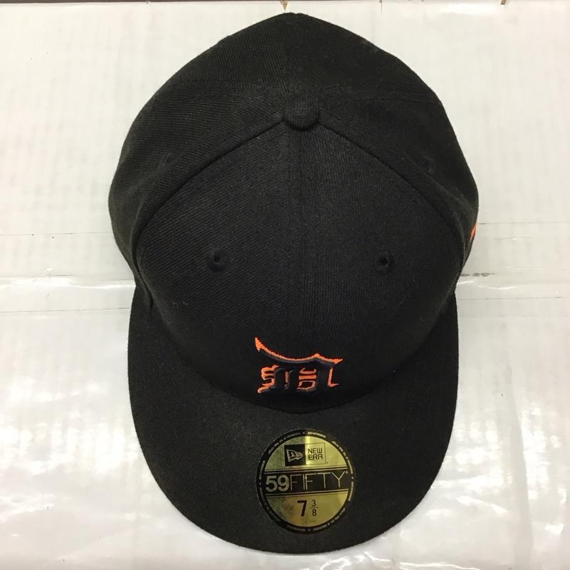 ニューエラ NEW ERA 帽子 キャップ 59FIFTY デトロイト タイガース 58.7cm ロゴ、文字 黒 / ブラック / X 橙 / オレンジ /  メンズ USED 古着 中古 10117960