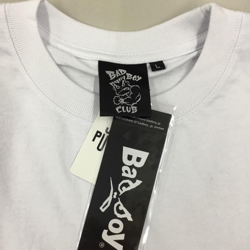 パブリュクス PUBLUX Tシャツ 半袖 半袖カットソー プリントTシャツ クルーネックカットソー L ロゴ、文字 白 / ホワイト /  メンズ USED 古着 中古 10114044