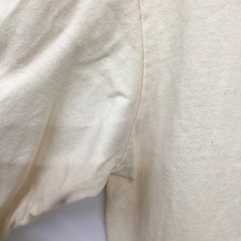 チャンピオン Champion カットソー 長袖 長袖カットソー 無地カットソー クルーネック M ロゴ、文字 オフホワイト / オフホワイト /  メンズ USED 古着 中古 10132676