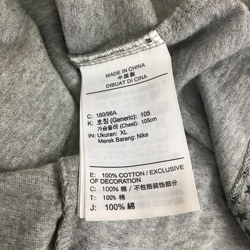 ナイキ NIKE Tシャツ 半袖 ct6557-063 プレヒートAOPTシャツ 半袖カットソー プリントTシャツ XL プリント 灰 / グレー /  メンズ USED 古着 中古 10114669
