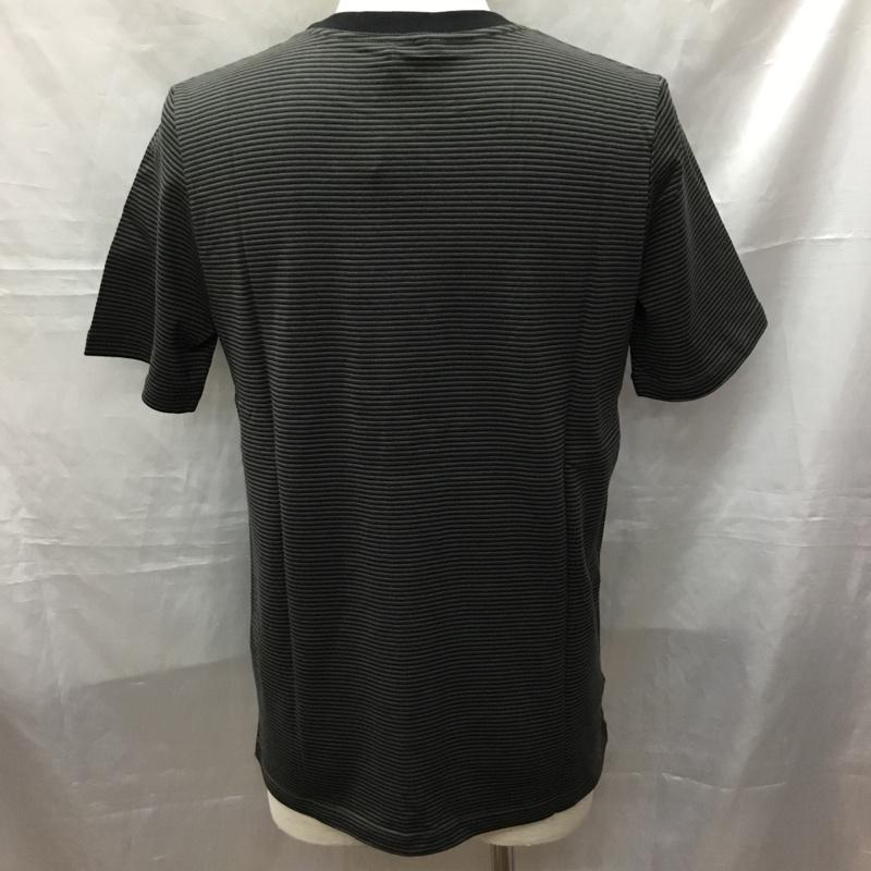 ナンバーナイン NUMBER (N)INE Tシャツ 半袖 半袖カットソー プリントTシャツ クルーネックカットソー 2 ボーダー柄 黒 / ブラック /  メンズ USED 古着 中古 10116133