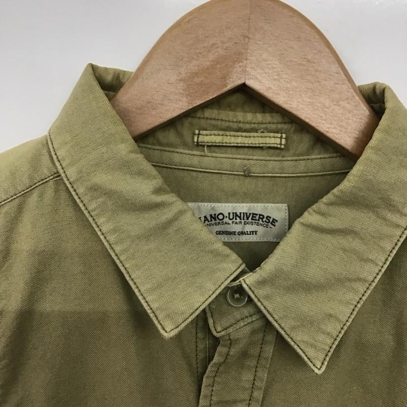 ナノユニバース nano・universe シャツ、ブラウス 長袖 長袖シャツ 無地シャツ カラーシャツ XL 無地 ベージュ / ベージュ /  メンズ USED 古着 中古 10142619