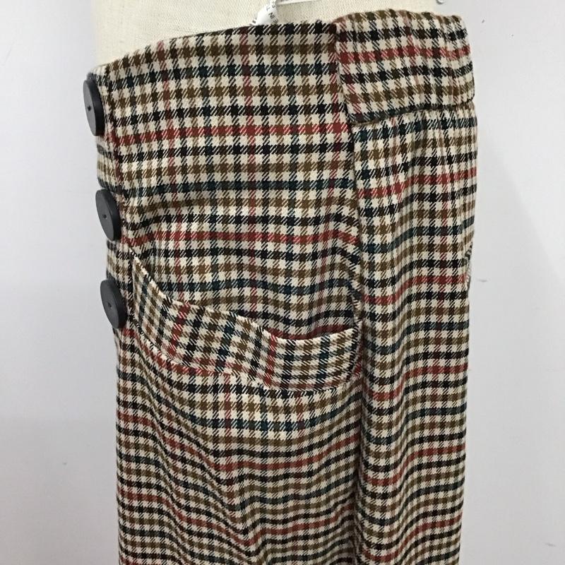 ザラティーアールエフ ZARA TRF ボトムス ボトムス 7385 280 707 ワイドパンツ L チェック マルチカラー / マルチカラー /  レディース USED 古着 中古 10122363
