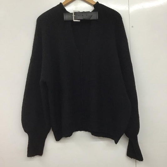 ジュエティ jouetie ニット、セーター 長袖 082162600501-01 2WAYモヘアライクベルトニット M 無地 黒 / ブラック /  レディース USED 古着 中古 10144126