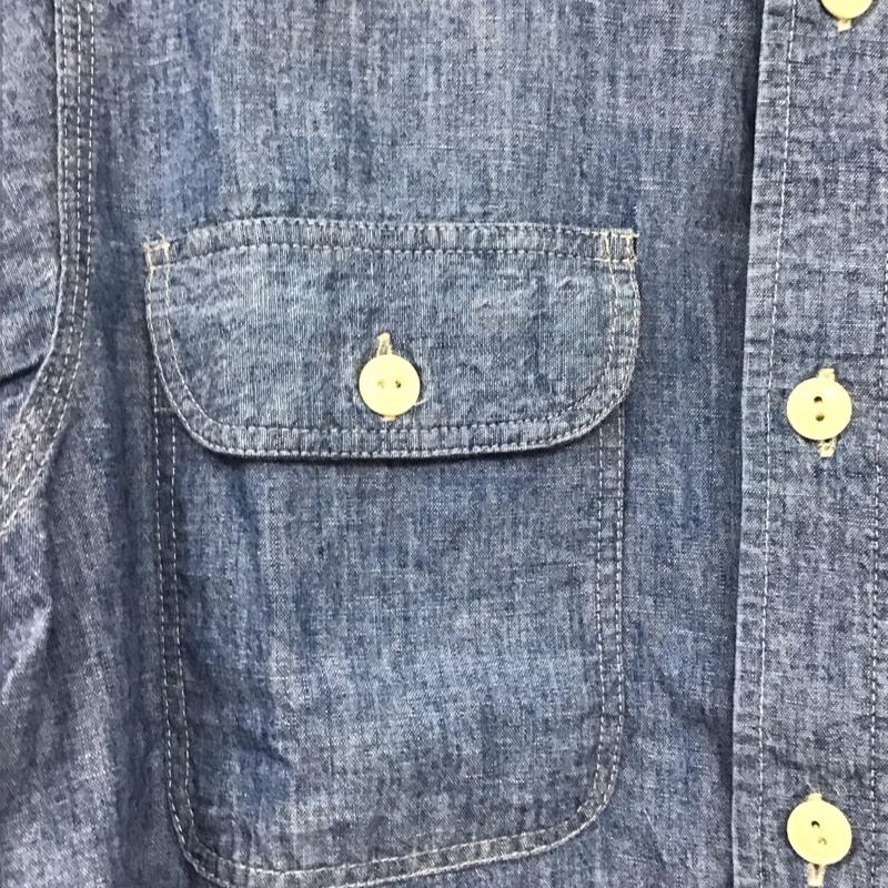 シュガーケーン SUGAR CANE シャツ、ブラウス 半袖 S 無地 水色 / ライトブルー /  メンズ USED 古着 中古 10134523