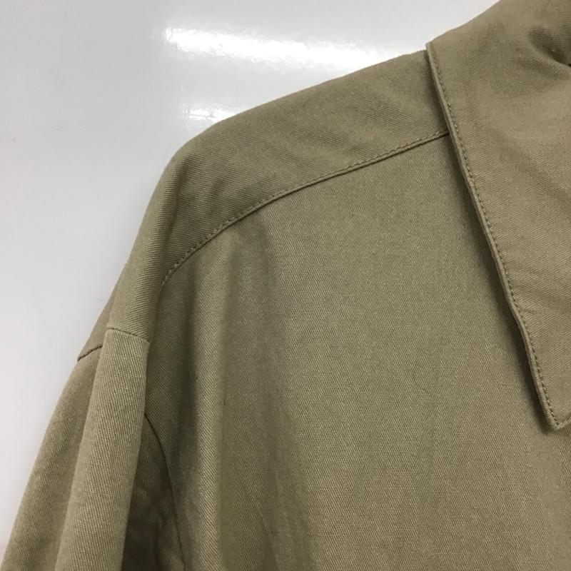 ディッキーズ Dickies シャツ、ブラウス 長袖 長袖ジャケット アウター 前ボタン カラージャケット L ロゴ、文字 ベージュ / ベージュ /  メンズ USED 古着 中古 10142958