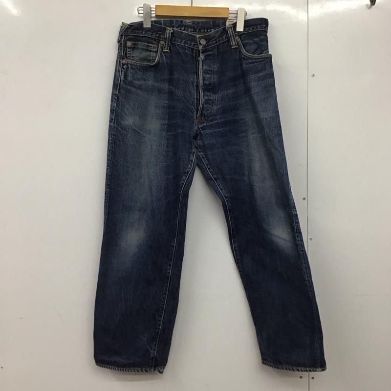 エヴィス EVISU パンツ デニム、ジーンズ デニムパンツ ワイドパンツ カジュアルパンツ 36インチ 無地 インディゴ / インディゴ /  メンズ USED 古着 中古 10145531
