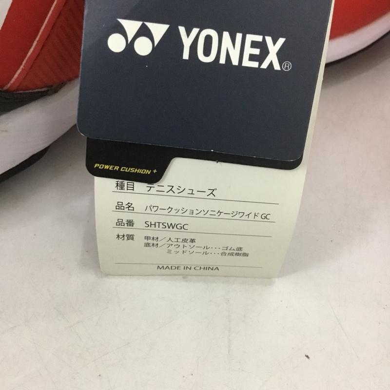 ヨネックス YONEX スニーカー スニーカー SHTSWGC テニスシューズ パワークッション ソニケージワイド GC 27cm 27.0cm ロゴ、文字 赤 / レッド / X 白 / ホワイト / X 黒 / ブラック /  メンズ USED 古着 中古 10142486
