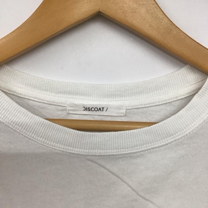ディスコート Discoat Tシャツ 半袖 DPZ2042106A0002 フォトグラフィックTシャツ FREE ロゴ、文字 白 / ホワイト /  レディース USED 古着 中古 10144114