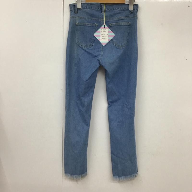 リルリリー lilLilly パンツ デニム、ジーンズ L18SS-PT201 デニムパンツ ダメージパンツ M 無地 インディゴ / インディゴ /  レディース USED 古着 中古 10117418