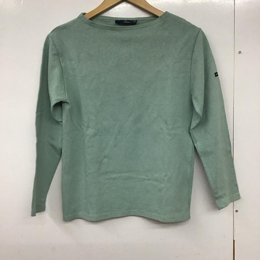 セントジェームス SAINT JAMES Tシャツ 七分袖 無地 薄緑 / ライトグリーン /  レディース USED 古着 中古 10132122