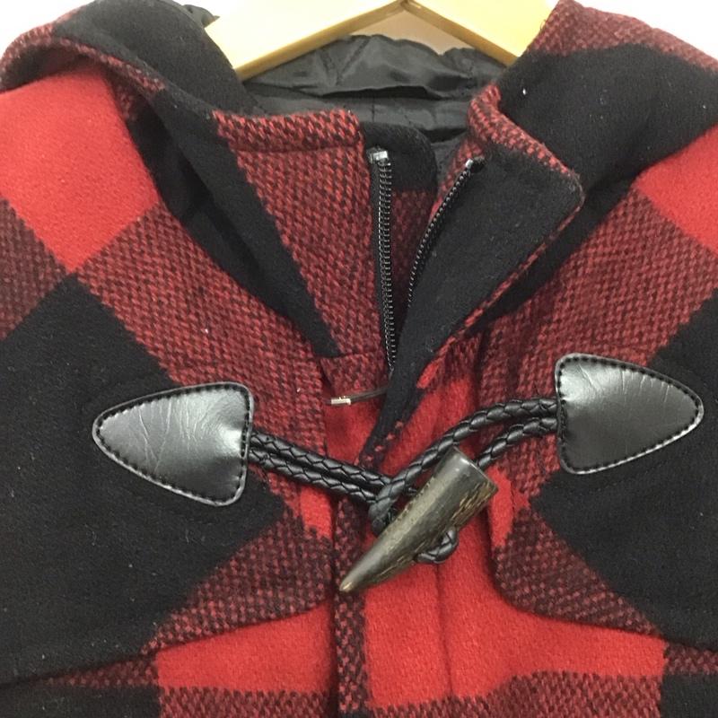 バーバリーブラックレーベル BURBERRY BLACK LABEL コート コート一般 ダッフルコート ショートコート アウター M チェック 黒 / ブラック / X 赤 / レッド /  メンズ USED 古着 中古 10144467