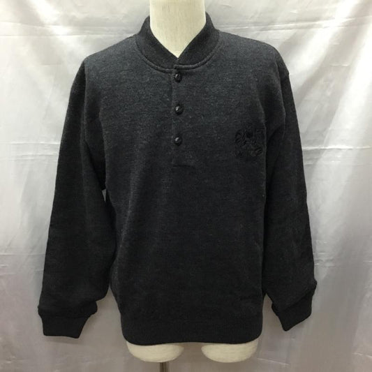 ステイプル STAPLE ニット、セーター 長袖 エルボーパッチ M ワンポイント ダークグレー / ダークグレー /  メンズ USED 古着 中古 10111385
