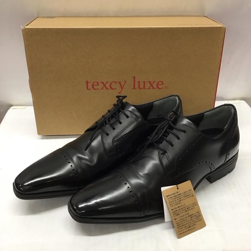 アシックス ASICS 革靴 革靴 TU-7033 texcy luxe パンチドキャップトゥ 箱有 26cm 26.0cm 無地 黒 / ブラック /  メンズ USED 古着 中古 10111753