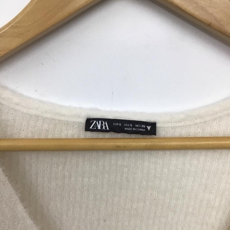 ザラ ZARA ニット、セーター 長袖 S 無地 白 / ホワイト /  レディース USED 古着 中古 10148615