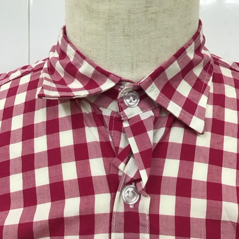 スティーブンアラン Steven Alan シャツ、ブラウス 長袖 M チェック 白 / ホワイト / X 桃 / ピンク /  メンズ USED 古着 中古 10118336